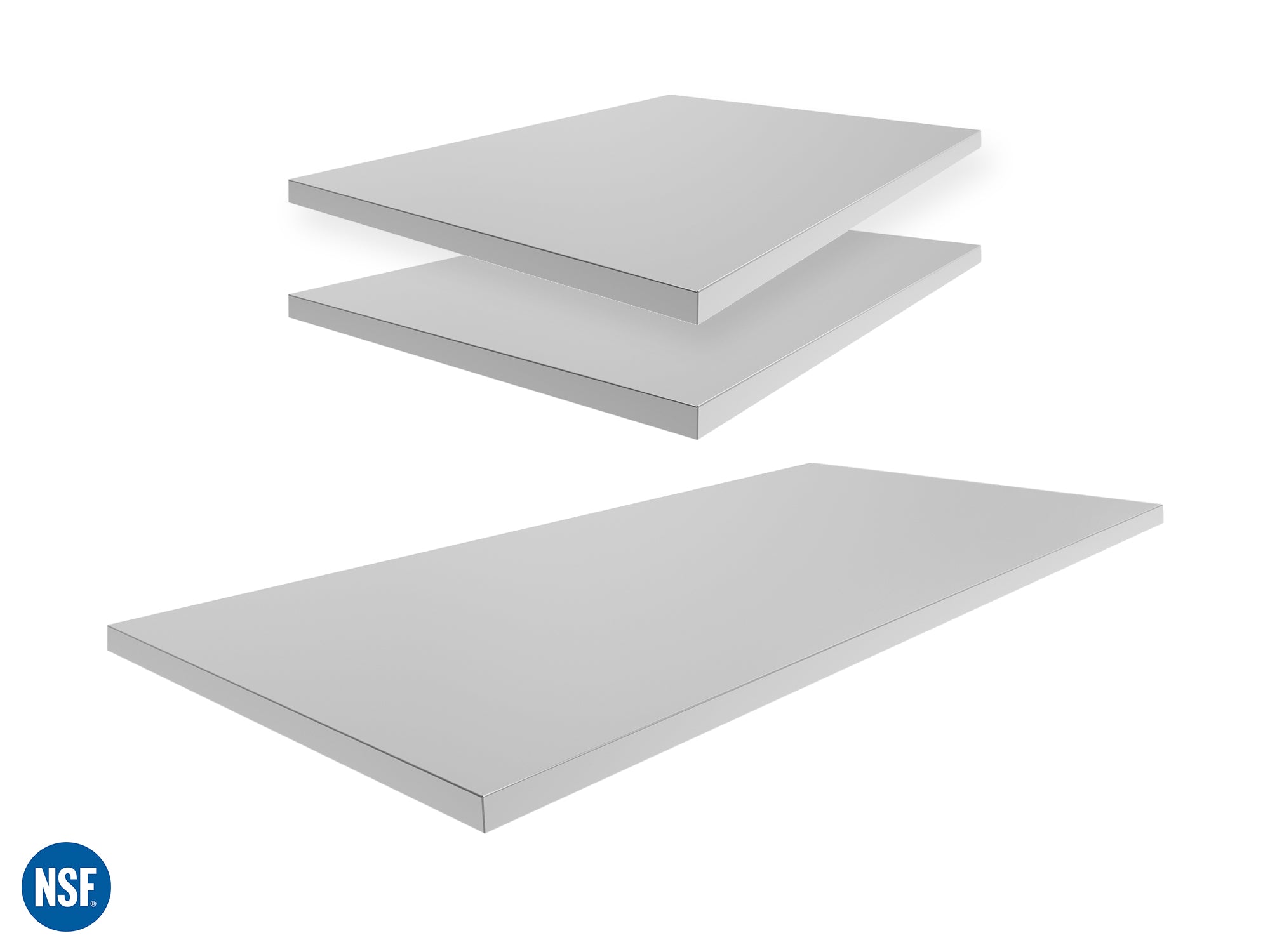 Outdoor Kitchen Stainless Steel Countertop Bundle: (3) 32 in. Countertops, 56 in. Countertop
